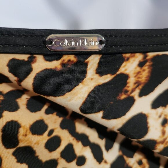 Calvin Klein Women's Animal-Print V-Wire Bandeau Halter Tankini TOP ONLY - Picture 6 of 6